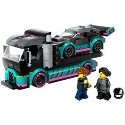 Lego La voiture de course et le camion de transport de voitures