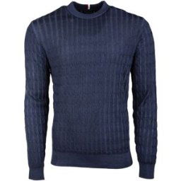 Pull laine ajustée en maille torsadée Homme TOMMY HILFIGER