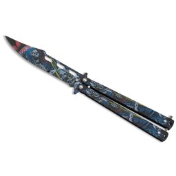 Couteau papillon balisong 22,5cm Squelette ALBAINOX