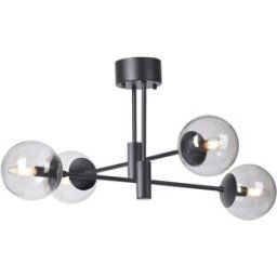 Scandi Living Suspension Solar noir 73 cm Gris fumée