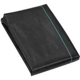 VEVOR Toile de Paillage Anti-Mauvaises Herbes 1,2x15,2 m Géotextile Tissé Anti Repousse Herbe Sous Gravier 108 g/m² Toile PP Perméable Résistant à Déchirure pour Aménagement Paysager, Couvre-sol, Noir