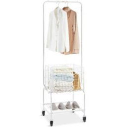 VEVOR Simplifiez votre routine de lessive avec le remarquable chariot à linge. Doté d'un panier spacieux, d'un support de suspension pratique, de roulettes universelles pour un mouvement fluide et d'un cadr