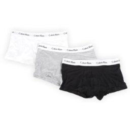 Lot de 3 boxers unis coton stretch homme CALVIN KLEIN