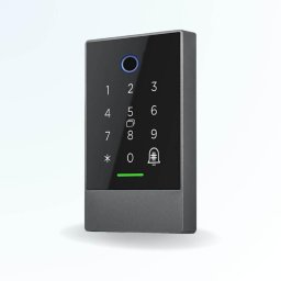 Lecteur biométrique de contrôle d'accès connecté locky-7d avec boitier métal à empreinte, code, badge et bluetooth