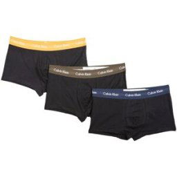 Lot de 3 boxers unis coton stretch homme CALVIN KLEIN