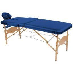 Table de massage pliante en bois avec têtière et trou visage