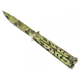 Couteau papillon balisong 22,2cm camouflage