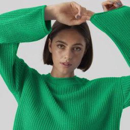 Pull over manches longues vmsayla en maille Femme VERO MODA