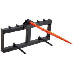 VEVOR Pique-botte de Foin Capacité de Charge 725 kg Fourche à Balles 3 Dents Fourches à Pointes Fixation Simple avec 2 Stabilisatrices 444 mm pour Tracteurs, Chargeuses Compactes, Agriculteurs, Champs