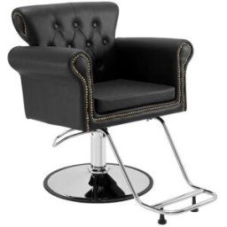 VEVOR Chaise de Coiffeur Hydraulique Fauteuil Salon Coiffure Pivotant 360° Charge 150 kg Hauteur Réglable 905-1060 mm Siège Barbier avec repose-pieds pour Salon Professionnel, Shampoing, Beauté, Noir