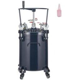 VEVOR Réservoir de Peinture sous Pression 30 L Pot de Pression de Peinture Entrée d’Air 6,4 mm Sortie 9,5 mm Système de Pulvérisation de Peinture Réglable 70 PSI Étanche pour Décoration Intérieure