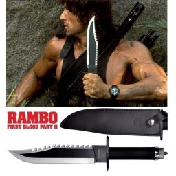 Poignard RAMBO couteau 40cm officiel Film Partie II