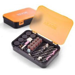 VEVOR Kit Accessoires pour Outils Rotatifs Multifonction 357PCS Accessoires d'Outil Rotatif Multi-usage Diamètre de Tige 3,2 mm avec Boite de Rangement 210x135x45 mm pour Sculpter Poncer Couper Polir