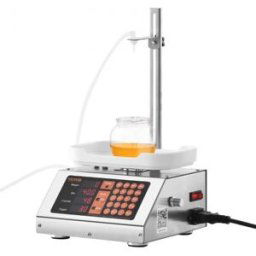VEVOR Machine de Remplissage de Liquide Automatique Capacité de Pesée 5-50 g Remplisseuse de Bouteilles Commande Numérique Pompe Péristaltique pour Lait, Eau, Vin, Boissons, Sauce de Soja, Buse Unique