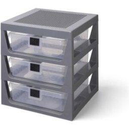 Lego Système de rangement à 3 tiroirs - gris
