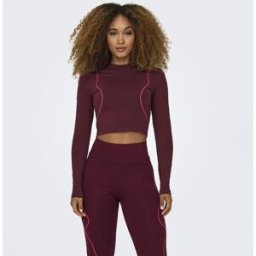 Crop top ml windsor wine 15306383 t xs-xl Femme ONLY PLAY