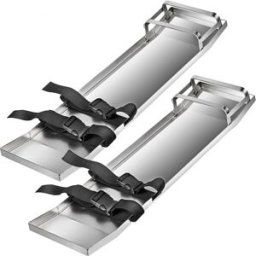 VEVOR genouillères en béton curseurs de genou en acier inoxydable 30 "x 8" paire avec sangles