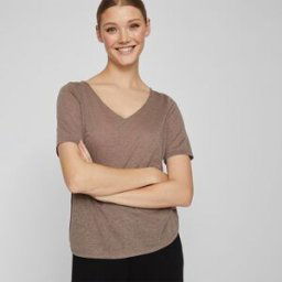 Tee shirt manches courtes col v Femme VILA