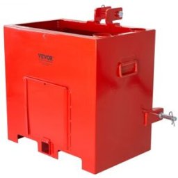 VEVOR Boîte à Ballast 3 Points pour Tracteur Catégorie 1 Caisse de Lestage Capacité de Charge 363 kg pour Récepteur d'Attelage 50,8 mm, Contrepoids en Acier Robuste pour Chargeurs, Tracteurs, Rouge