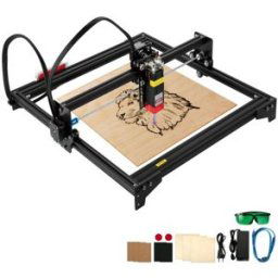 VEVOR Machine à Graver Laser Mini Graveur Laser CNC 5,5 W Zone de Travail 410x400 mm Machine Gravure Laser Compatibilité Forte Haute Précision pour Graver Papier Bois Cuir Tissu Plastique Acrylique