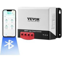 VEVOR MPPT Contrôleur de Charge Solaire 12 V/24 V Auto CC Régulateur de Charge de Panneau Solaire 50 A Module Bluetooth Efficacité de Charge 98 % pour Batteries Scellées AGM, au Gel, Inondées, Lithium