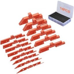 VEVOR Barres de configuration de table de toupie, 14PCS, blocs de configuration précision aluminium, jauges de hauteur, marquages de taille gravés au laser, mesure de l'angle de hauteur de profondeur
