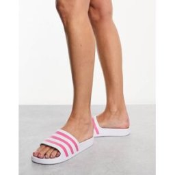 Adidas Performance adidas Training - Adilette - Claquettes - Noir et rose-Blanc Blanc 42 female