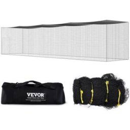 VEVOR Cage Frappeur de Baseball 17,4 m, Filet d'Entraînement Professionnel pour Frappeur de Softball, Cage de Lancer Portable avec Porte et Sac de Transport, Filet en PE Fermé Robuste Extérieur