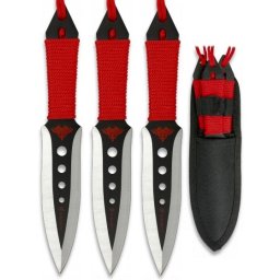 Pack 3 couteaux speed de lancer - arme jet 19cm