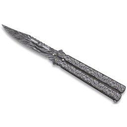 Couteau papillon balisong 21cm design gris ALBAINOX