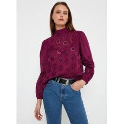 Blouse Brodee BW13015 par IKKS Women Violet 40 Accessoires