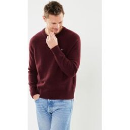 Bicolored Raglan C-Neck par GANT Bordeaux S Accessoires