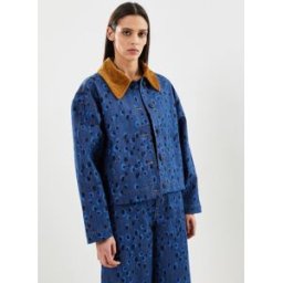 Printed Denim Jacket par The Tiny Big Sister Bleu 38 Accessoires