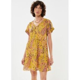 Robe Courte Imprimee - BW30835 par IKKS Women Jaune 42 Accessoires