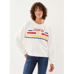 PCLIVA LS PRINT SWEAT KAC FC par Pieces Blanc S Accessoires