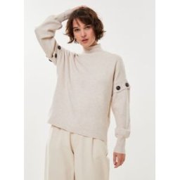 Violivinja L/S Detail Knit Top/Su par Vila Blanc XS Accessoires