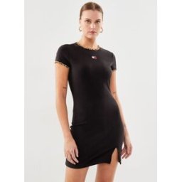 Tjw Bodycon Leo Binding Dress par Tommy Jeans Noir L Accessoires