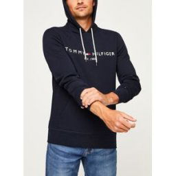 Core Tommy Logo Hoodie par Tommy Hilfiger Bleu S Accessoires