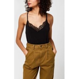 Vmana SL Lace Top Ga Noos par Vero Moda Noir L Accessoires