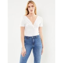 Vicera V-Neck Knot Back 2/4 Body/C27 par Vila Blanc XS Accessoires