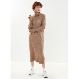 PCJULIANA LS ROLLNECK KNIT DRESS NOOS BC par Pieces Marron S Accessoires