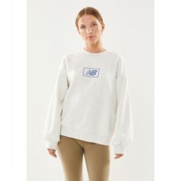 Essentials Brushed Back Fleece Crew par New Balance Beige XL Accessoires