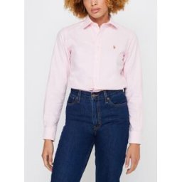 Chemise Oxford coupe classique par Polo Ralph Lauren Rose 44 Accessoires