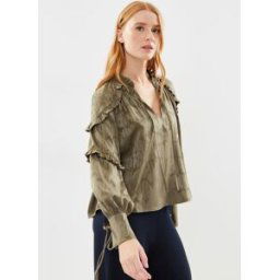 Vimora L/S Detail Top/Rou par Vila Vert 34 Accessoires