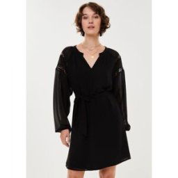 Viura V-Neck L/S Short Dress par Vila Noir 36 Accessoires
