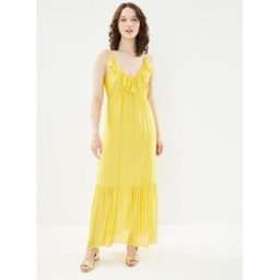 Robe Longue - BW31135 par IKKS Women Jaune 38 Accessoires