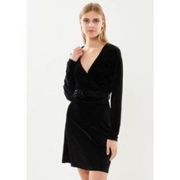Vmcarly L/S Velvet Dress Jrs Btq par Vero Moda Noir XS Accessoires