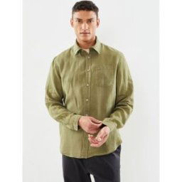 G-LINEN LS GAE par Napapijri Vert S Accessoires