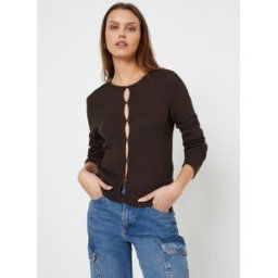 Objlasia L/S Knit Cardigan 125 par OBJECT Marron XS Accessoires