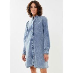 PCJUDO LS SHIRT DRESS par Pieces Bleu S Accessoires